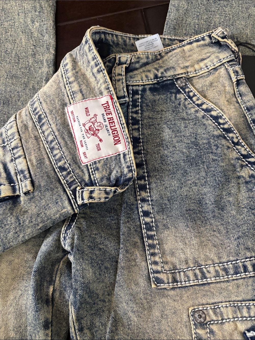 True Religion Women’s Vintage Carpenter Cargo Ricki Jeans
